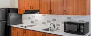 Extended Stay Hotel Room Kitchen at Ledgestone Hotel