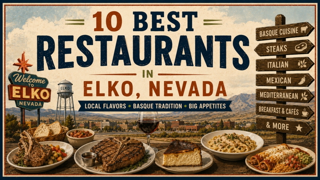 Best Restaurants in Elko Nevada Illustration
