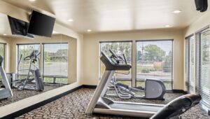 Ledgestone Hotel Billings Gym with Treadmill and Elliptical Machine