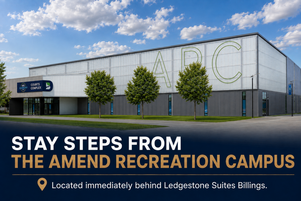 Stay steps away from the Amend Recreation Campus in Billings Montana
