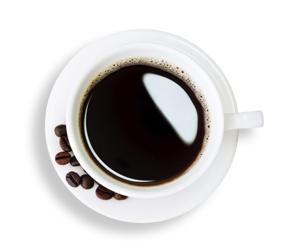hot coffee isolated clipping path inside