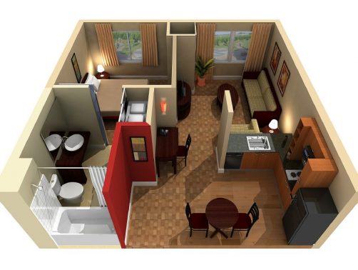 Yakima Hotel Room Rendering